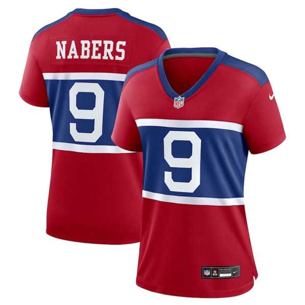 Women%27s New York Giants #9 Malik Nabers Century Red Alternate Vapor Limited Football Stitched Jersey Dzhi